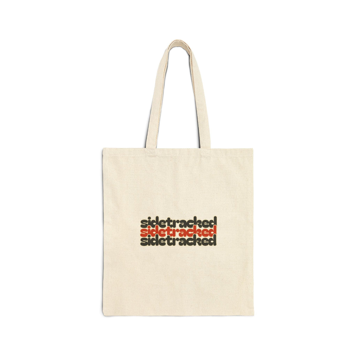 Sidetracked canvas tote