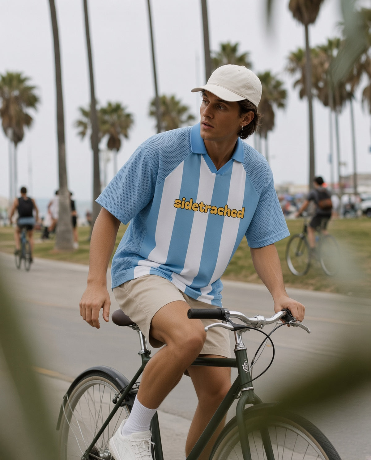 Gold Stripe Mesh Jersey