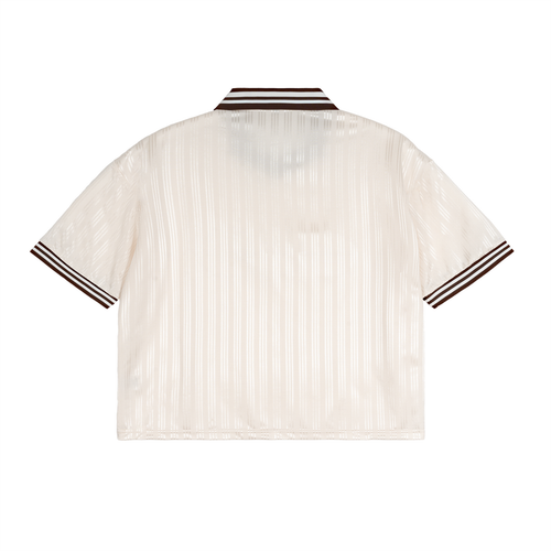 Back view of Sidetracked After Hours cream soccer jersey