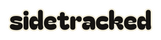 Sidetracked lowercase wordmark in dark lettering with a cream outline on a transparent background.